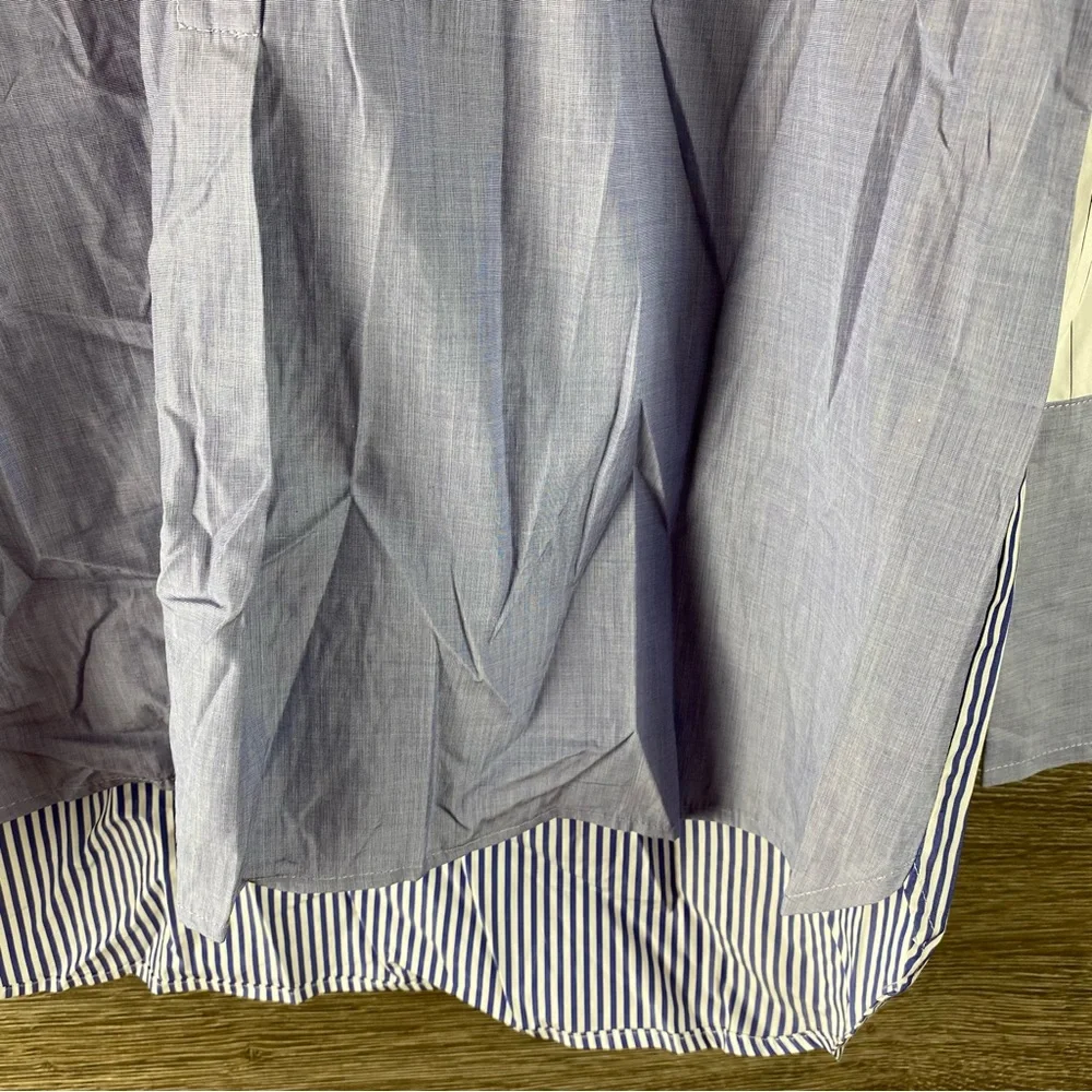 Nordstrom Signature cotton Colorblock button up NWT - Picture 3 of 9